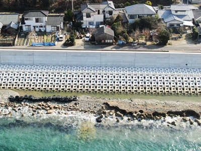 北山崎海岸 海岸高潮対策工事